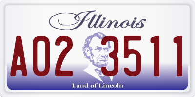 IL license plate A023511