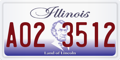 IL license plate A023512