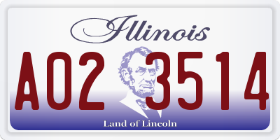IL license plate A023514