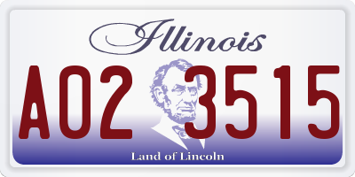 IL license plate A023515