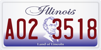 IL license plate A023518
