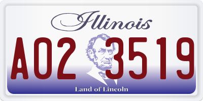 IL license plate A023519