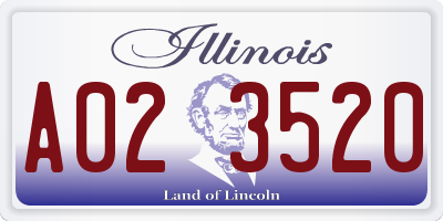IL license plate A023520