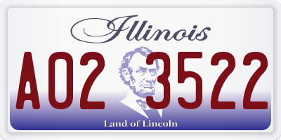 IL license plate A023522