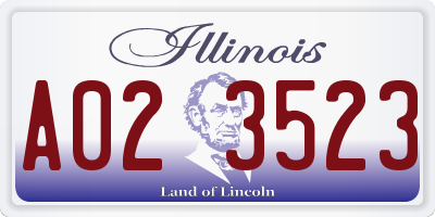 IL license plate A023523