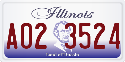 IL license plate A023524