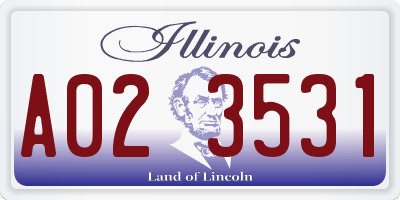 IL license plate A023531