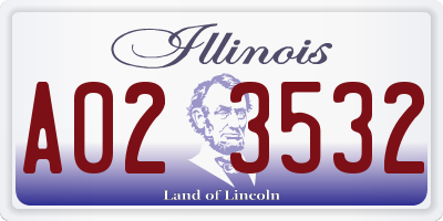 IL license plate A023532