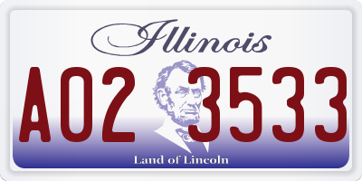 IL license plate A023533