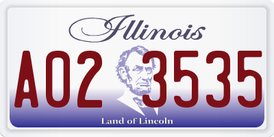 IL license plate A023535