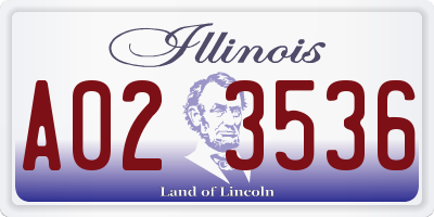IL license plate A023536