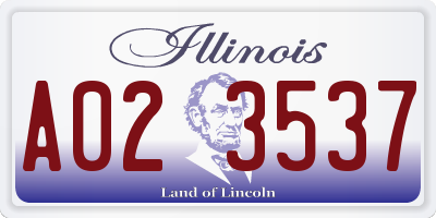 IL license plate A023537
