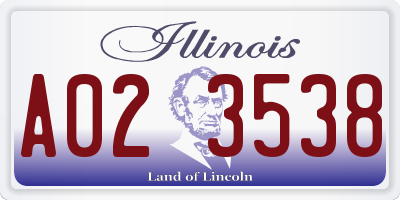 IL license plate A023538