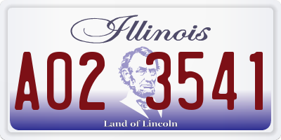 IL license plate A023541