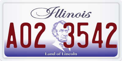 IL license plate A023542