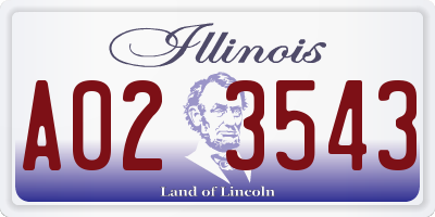 IL license plate A023543