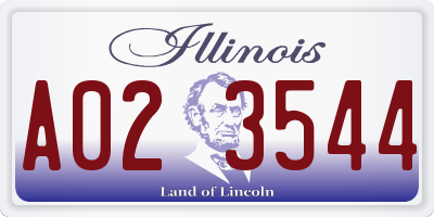 IL license plate A023544