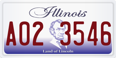 IL license plate A023546