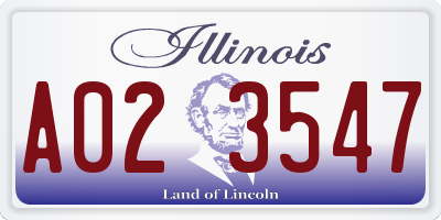 IL license plate A023547