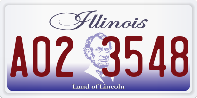 IL license plate A023548