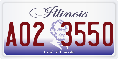 IL license plate A023550