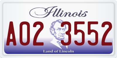 IL license plate A023552