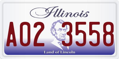 IL license plate A023558