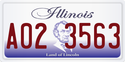 IL license plate A023563