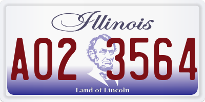 IL license plate A023564
