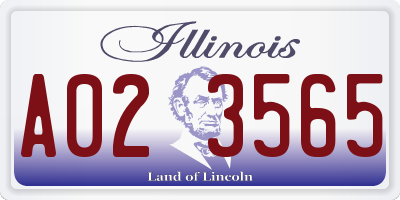 IL license plate A023565