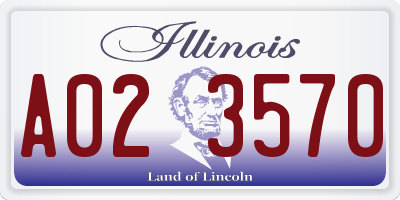 IL license plate A023570