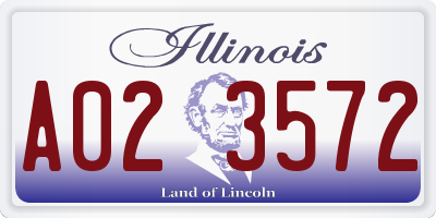 IL license plate A023572