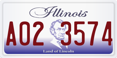 IL license plate A023574