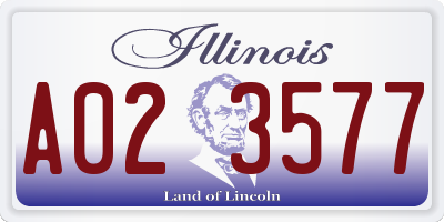 IL license plate A023577