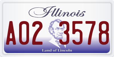 IL license plate A023578