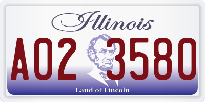 IL license plate A023580