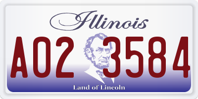 IL license plate A023584