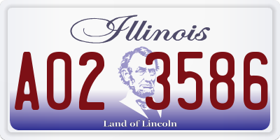 IL license plate A023586