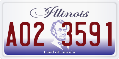 IL license plate A023591