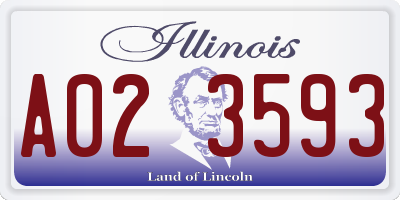 IL license plate A023593