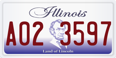 IL license plate A023597