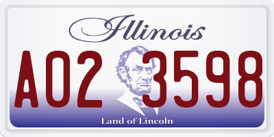 IL license plate A023598