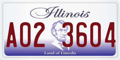 IL license plate A023604