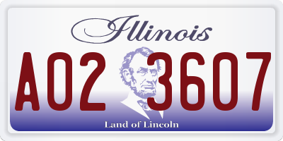 IL license plate A023607