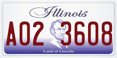 IL license plate A023608