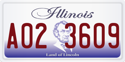 IL license plate A023609