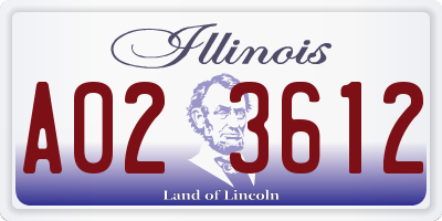 IL license plate A023612