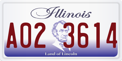 IL license plate A023614