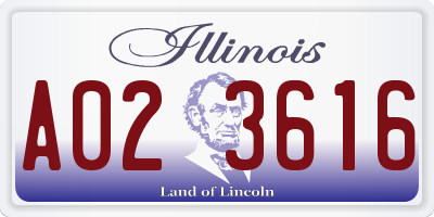 IL license plate A023616