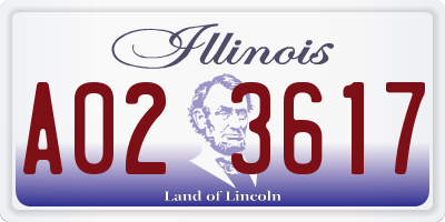 IL license plate A023617